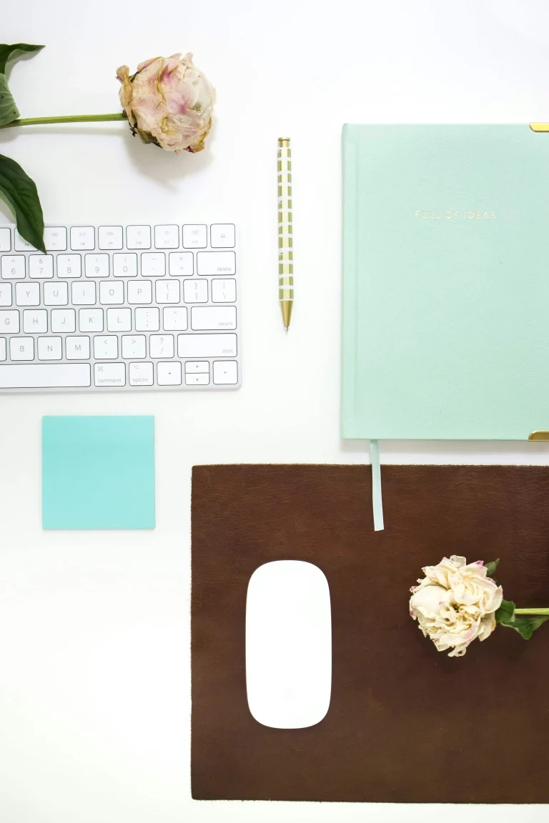 brown-file-with-keyboard-flower-notebook